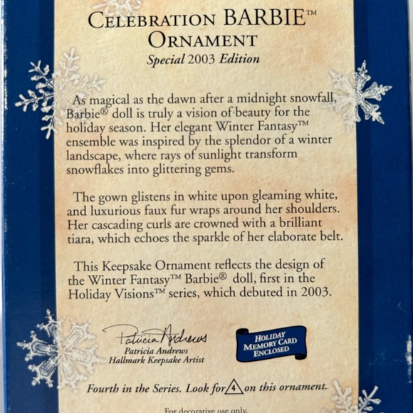 Vintage Celebration Barbie Ornament Special 2003 Edition- NRFB - Picture 2 of 2